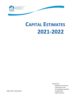 Capital Estimates 2021‐2022