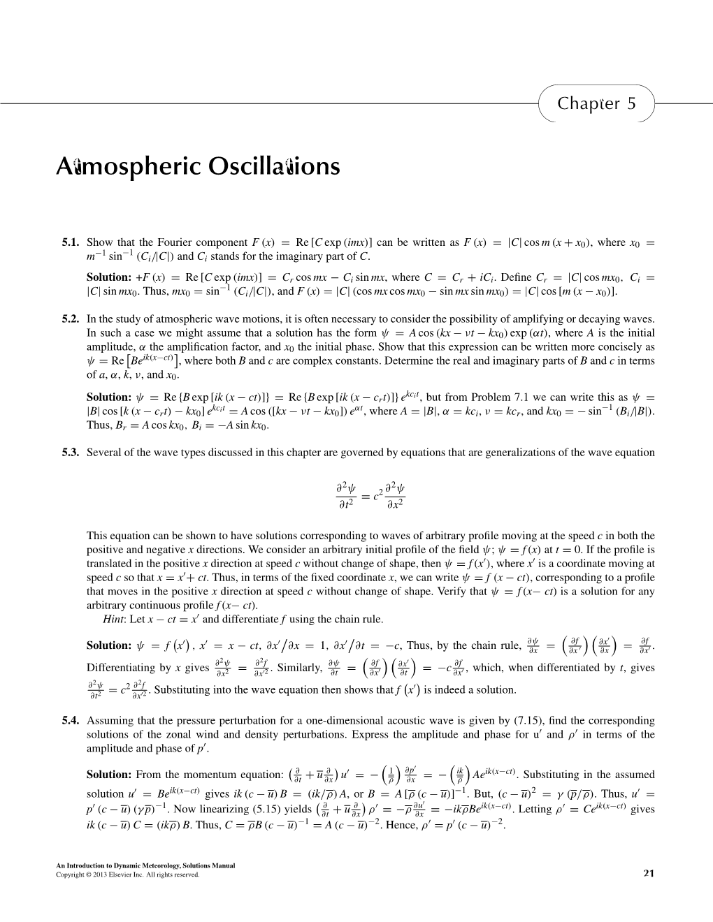 Atmospheric Oscillations