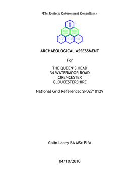 The Historic Environment Consultancy ARCHAEOLOGICAL