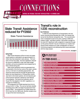 IN THIS ISSUE . . . Transit's Role in I-235 Reconstruction State Transit