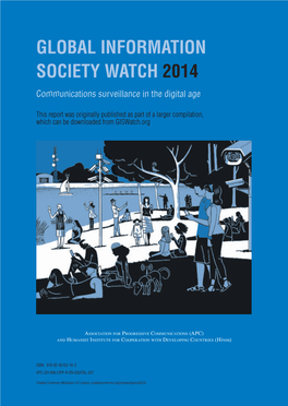 Global Information Society Watch 2014 Communications Surveillance in the Digital Age