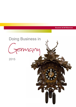 Doing Business in Germany 2015