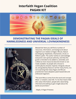 Interfaith Vegan Coalition PAGAN Kit
