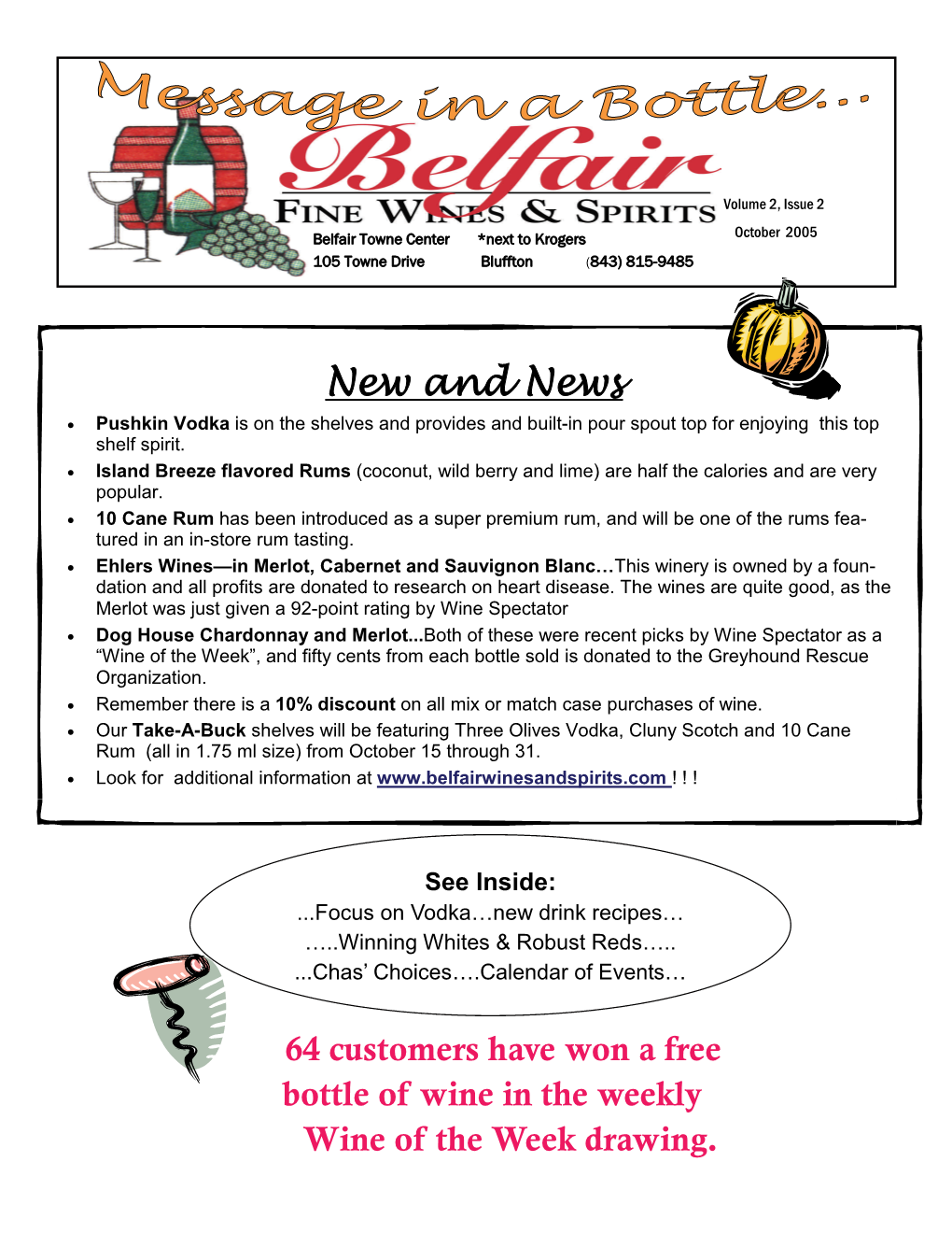 Newsletter -- October 2005