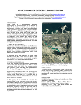 Hydrodynamics of Extended Dubai Creek System