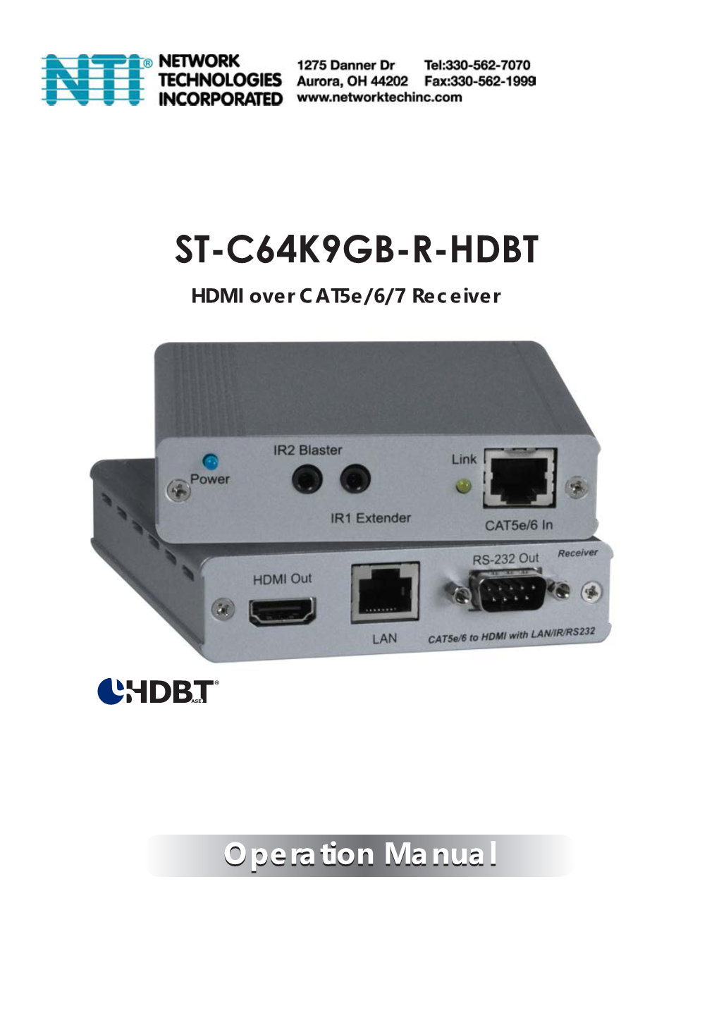 HDMI Hdbase-T POE Receiver