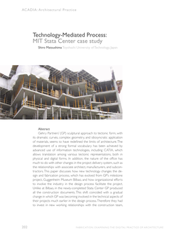 Technology-Mediated Process: MIT Stata Center Case Study Shiro Matsushima Toyohashi University of Technology, Japan