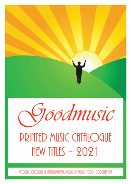 Printed Music Catalogue New Titles – 2021