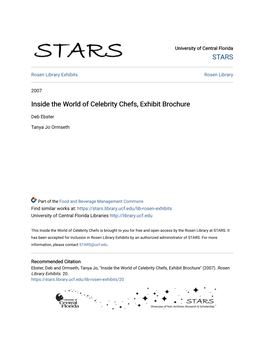 Inside the World of Celebrity Chefs, Exhibit Brochure
