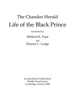 Life of the Black Prince