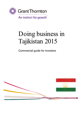 Final of Doing Business in Tajikistan 2015