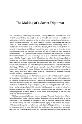 The Making of a Soviet Diplomat