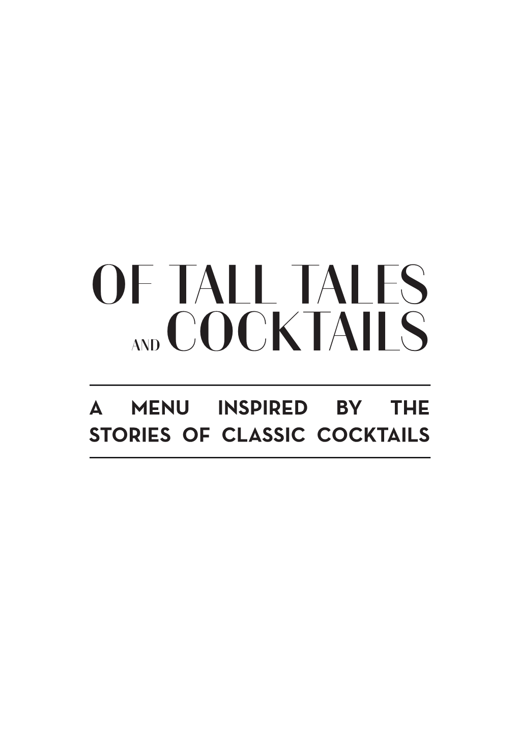 Of Tall Tales and Cocktails