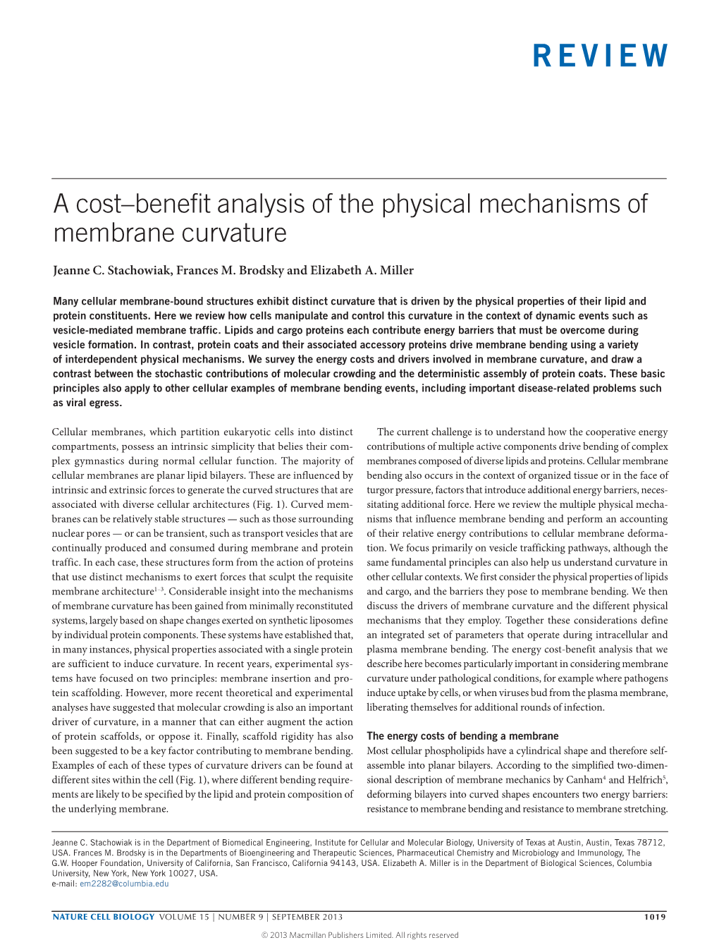 A Cost–Benefit Analysis of the Physical Mechanisms of Membrane Curvature