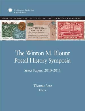 The Winton M. Blount Postal History Symposia