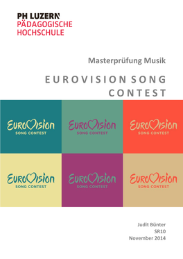 Page 1 Masterprüfung Musik E U R O V I S I O N S O N G