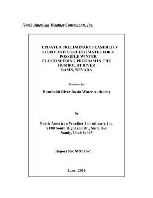 North American Weather Consultants, Inc. UPDATED PRELIMINARY