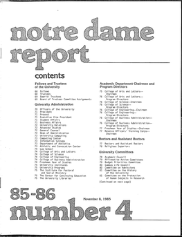 Notre Dame Report 15:04 (1985-11-08)