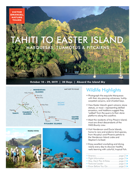 Tahiti to Easter Island Tahiti To