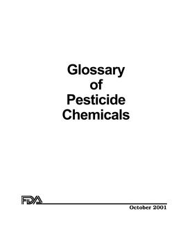Glossary of Pesticide Chemicals