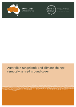 Australian Rangelands and Climate Change – Remotely Sensed Ground Cover