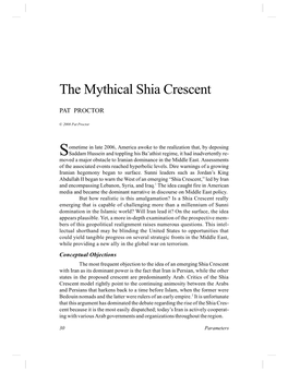 The Mythical Shia Crescent