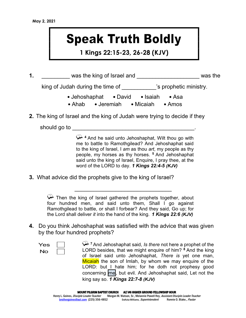 Speak Truth Boldly