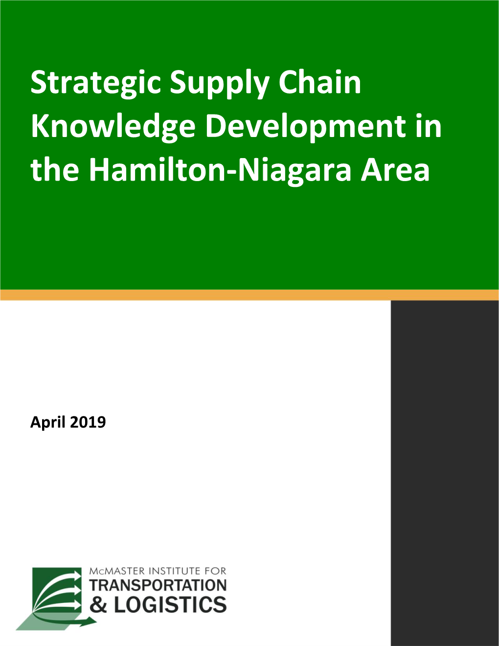 Strategic Supply Chain Knowledge Development in the Hamilton-Niagara Area