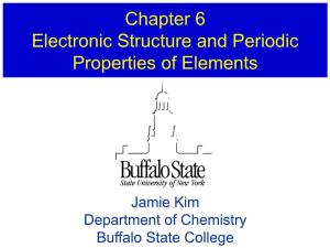 Chapter 6 Electronic Structure and Periodic Properties of Elements