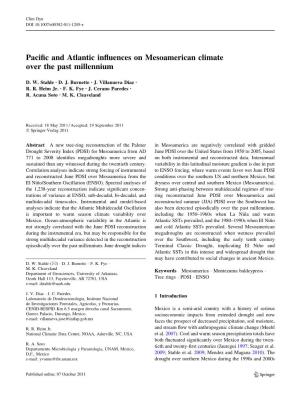 Pacific and Atlantic Influences on Mesoamerican Climate Over The