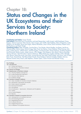 Chapter 18: Status and Changes in the UK Ecosystems and Their Services to Society: Northern Ireland