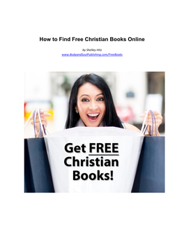 How to Find Free Christian Books Online