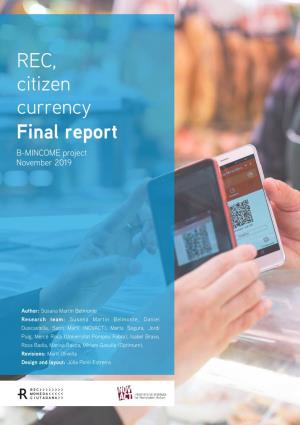 REC, Citizen Currency Final Report B-MINCOME Project November 2019