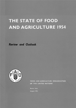 The State of Food and Agriculture, 1954