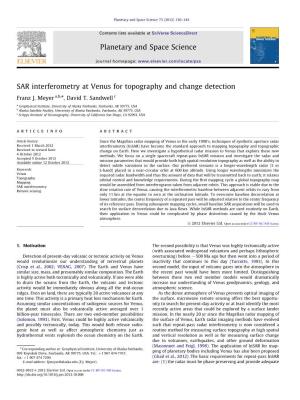 SAR Interferometry at Venus for Topography and Change Detection