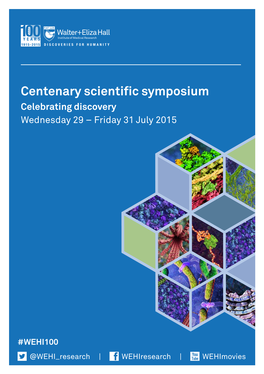 Centenary Scientific Symposium Program