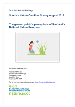 Scottish Nature Omnibus Survey August 2019