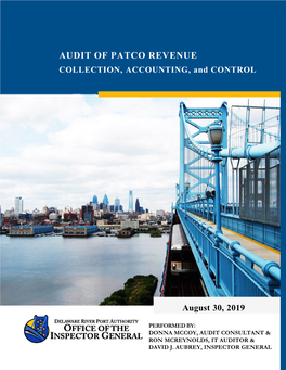 AUDIT of PATCO REVENUE COLLECTION, ACCOUNTING, and CONTROL