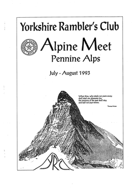 Pennine Alps 1993 Alpine Meet