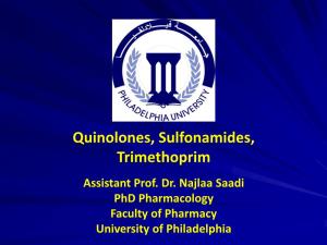 Quinolones Sulphonamides