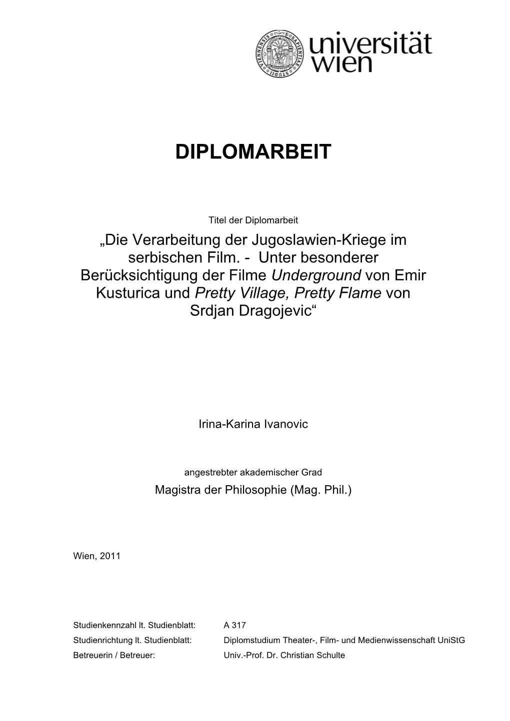 Diplomarbeit