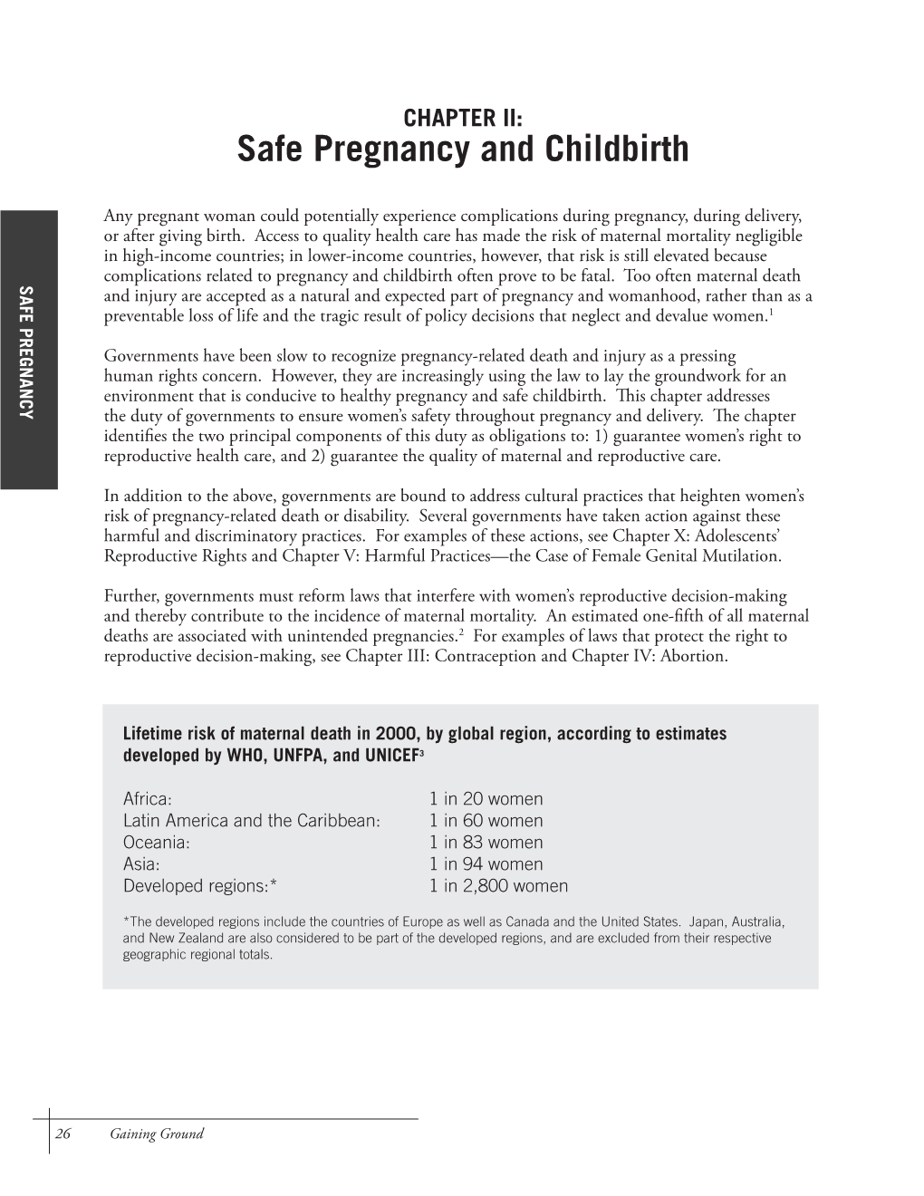 Safe Pregnancy and Childbirth