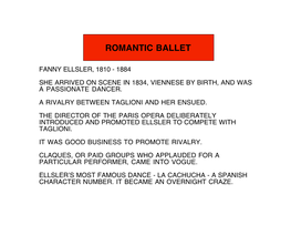 Romantic Ballet