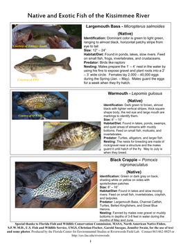 Native and Exotic Fish of the Kissimmee River