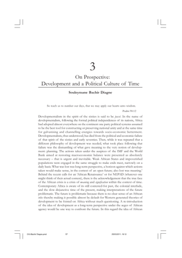 On Prospective: Development and a Political Culture of Time