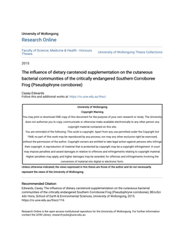 The Influence of Dietary Carotenoid Supplementation on the Cutaneous