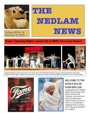 NEDLAM NEWS/ Vol III No. 16 January 10, 2020 Copy