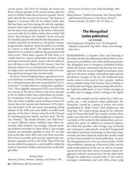 The Mongoliad Crossover with the Six Million Dollar Man Entitled “Kill Oscar” That Introduces the “Fembots” of the Evil Sexist [Online Publication] Dr