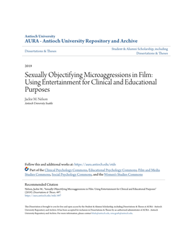Sexually Objectifying Microaggressions in Film: Using Entertainment for Clinical and Educational Purposes Jackie M