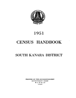 District Handbook, South Kanara District ,Mysore